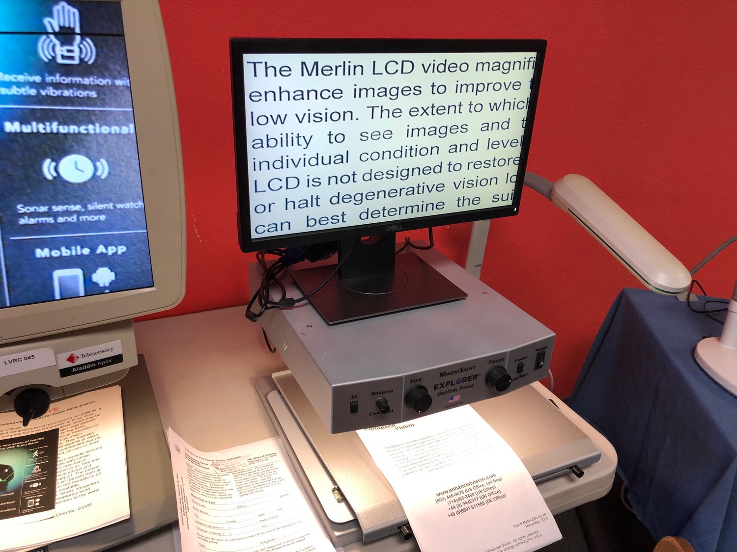 This is a MERLIN LCD magnifier of the type contributed to the Olympia Host Lions Club recently.
