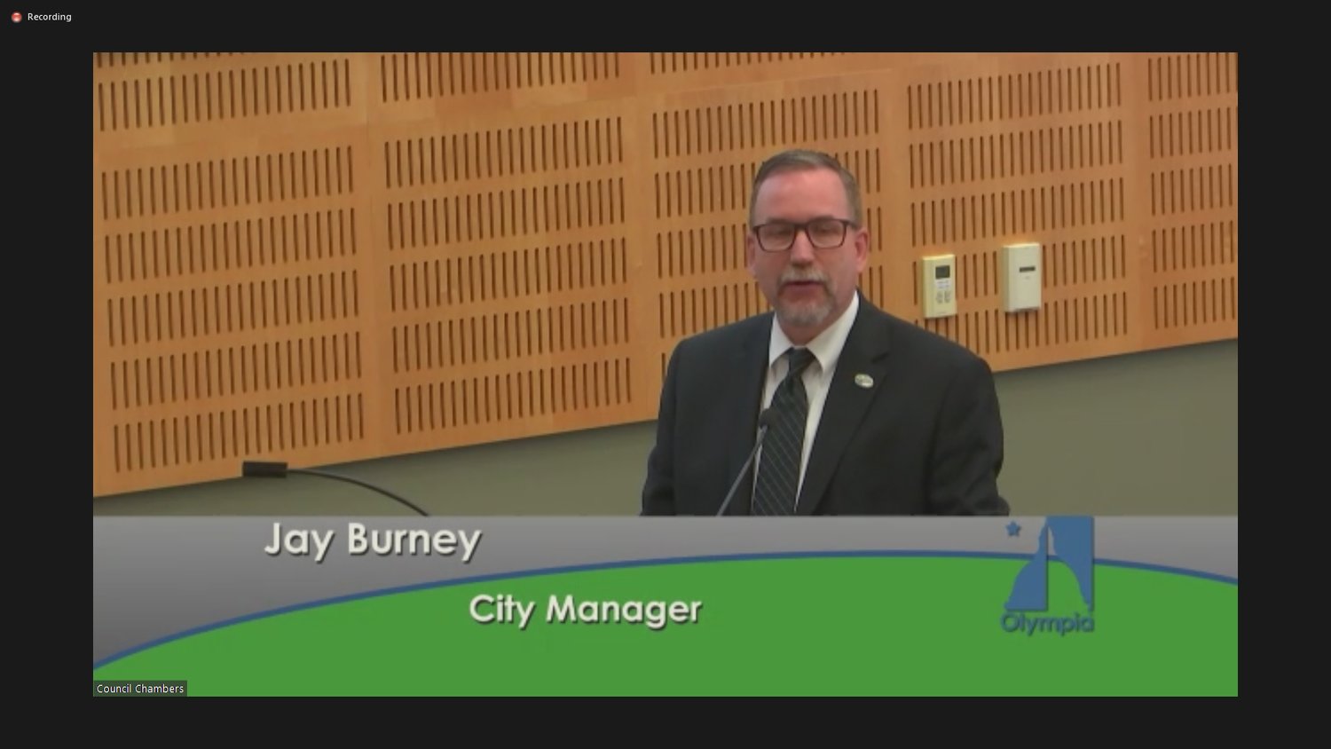 Olympia city manager Jay Burney presented 11 items the finance committee proposed to the city council to include in the coming budget amendment. The city council meeting was held on Tuesday, May 17.