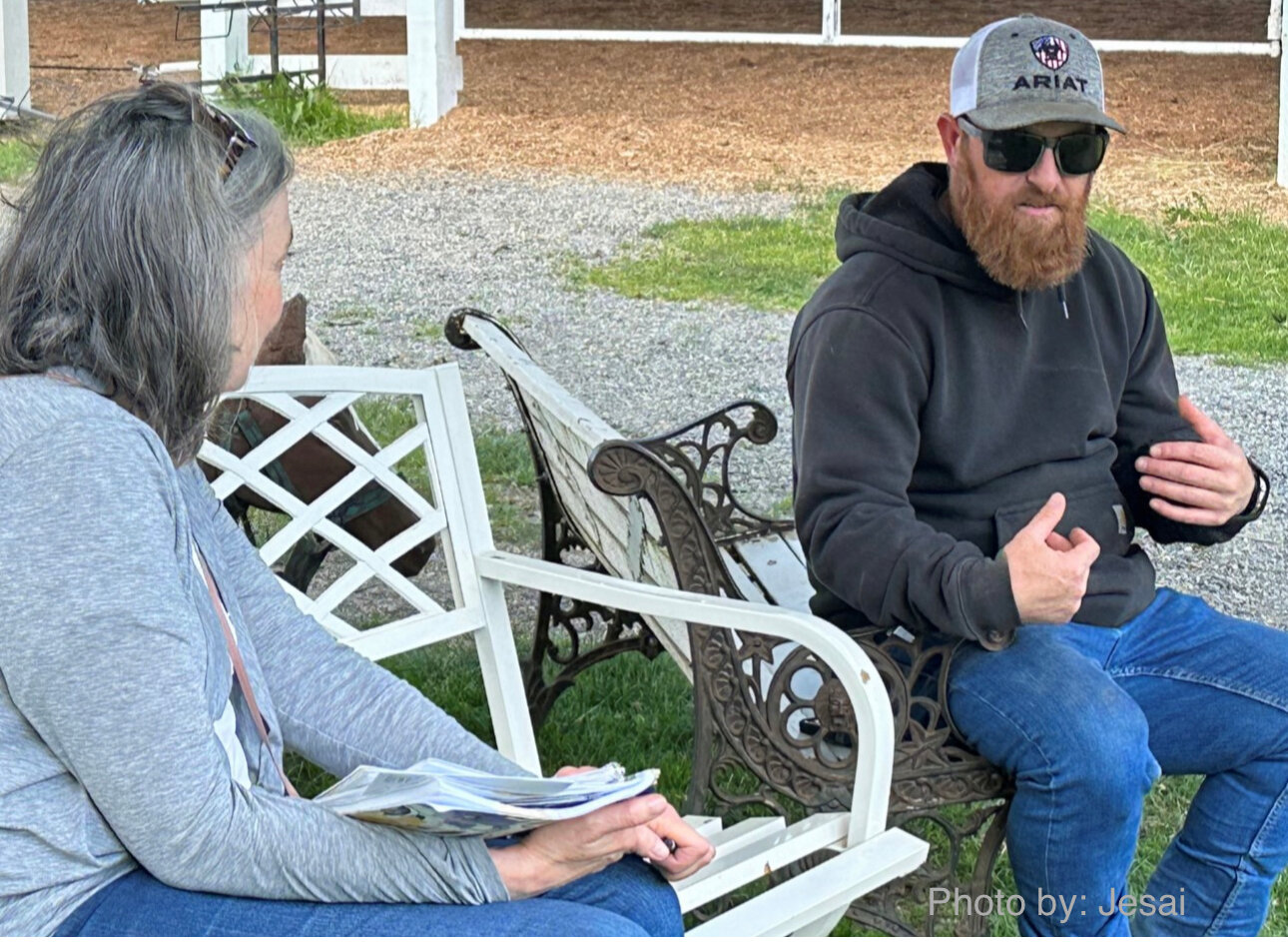 Joshua Dietz explains to Shirley Stirling of the JOLT how Hope for Heroes is a place that provides low-key positive support where students want to volunteer and just hang around to visit and relax. And it fosters friendship among the participants.  May 24, 2023.